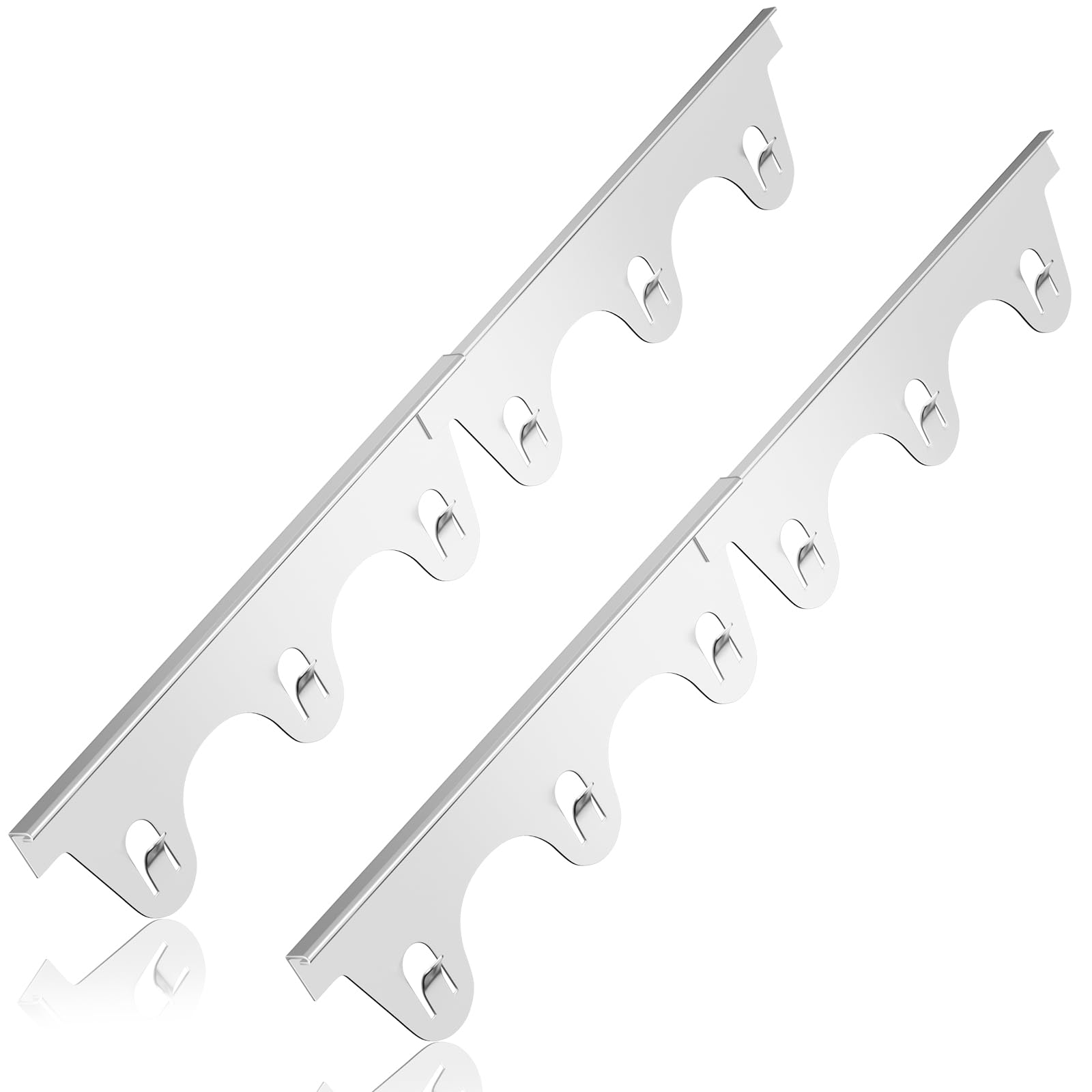 FS09BD05 Retractable Stainless Stove Gap Covers Silver 2-Pack