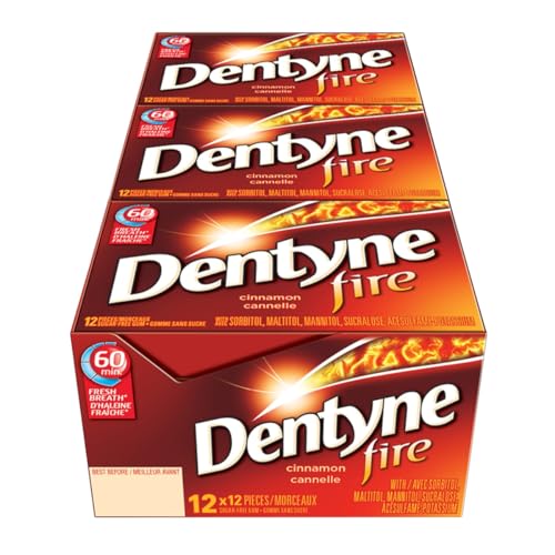 Dentyne Fire Spicy Cinnamon Gum 12 Pack
