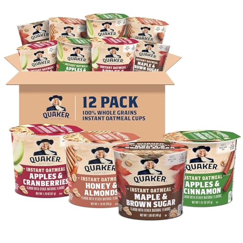 Quaker Instant Oatmeal Variety Cups 12 Pack