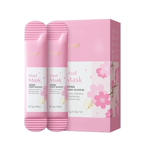 Fenyi Japan Cherry Blossom Mud Mask Individually Wrapped 0.18oz 20 Pieces