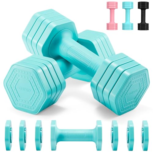 EQUIPRO Adjustable Dumbbell Set 2-5lb Pink