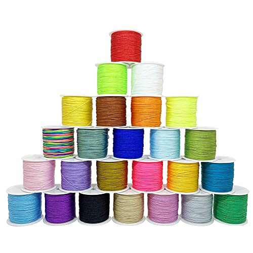 25-Color Nylon Chinese Knotting Cord 1125 Yards
