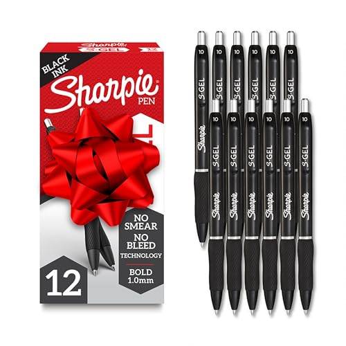 Sharpie S-Gel Bold Gel Pens Black 12-Pack