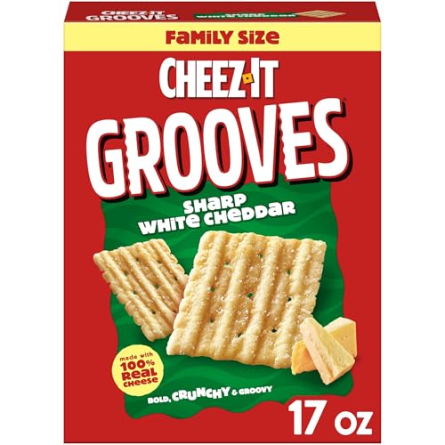 Cheez-It Grooves White Cheddar Crackers 17oz Box
