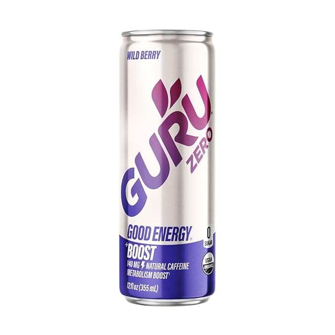 Guru Organic Zero Wild Berry Energy Drink, 12 Fz