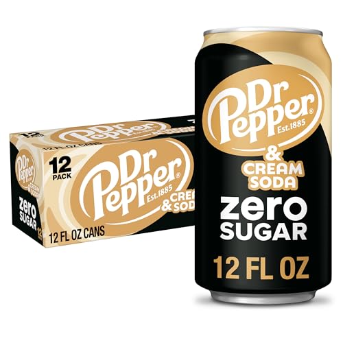 Dr Pepper & Cream Soda Zero Sugar 12oz Cans 12-Pack