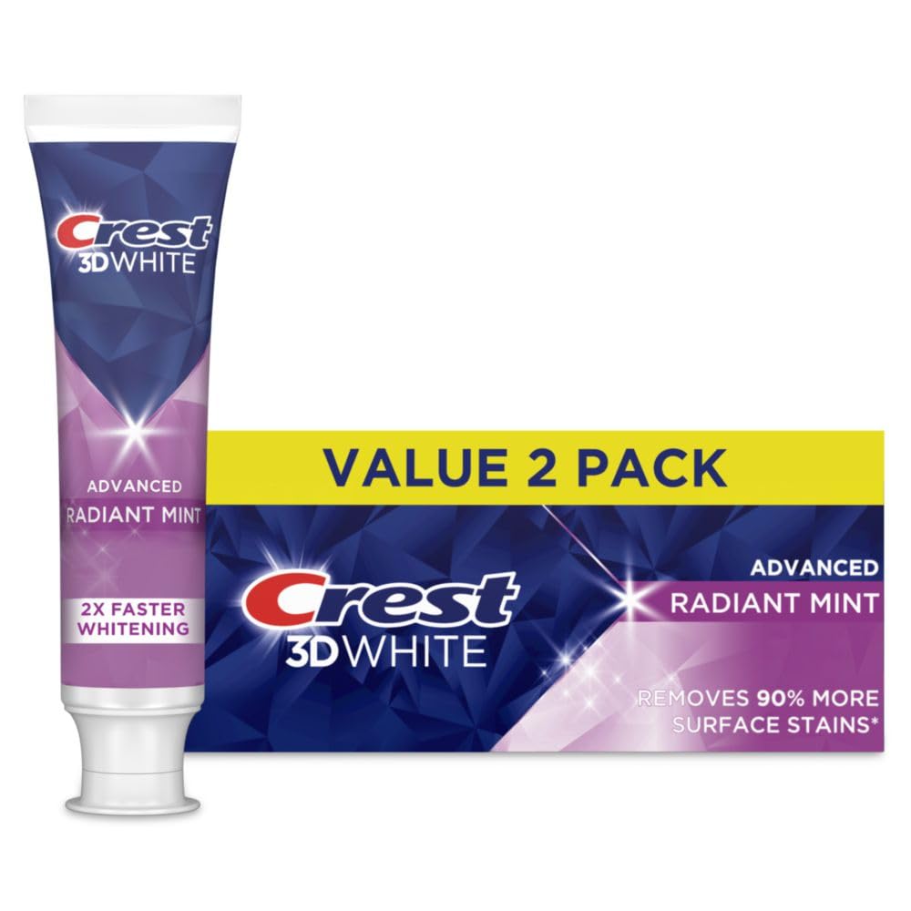 Crest 3D White Radiant Mint Whitening Toothpaste 2 Pack