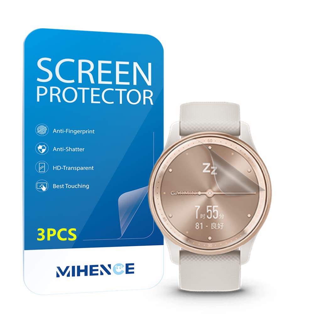 MIHENCE Garmin Vivomove Trend TPU Screen Protector 3-Pack