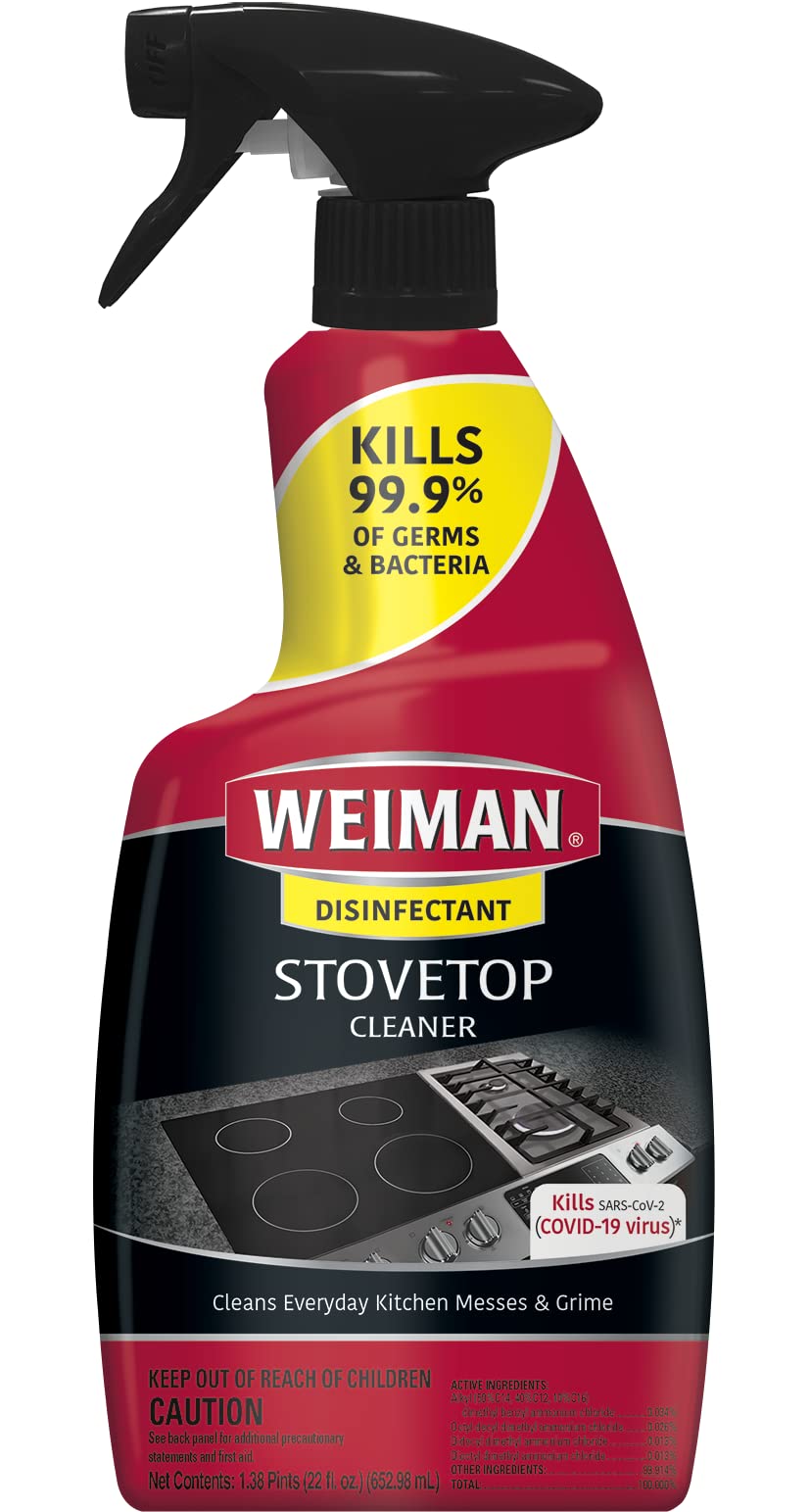 Weiman Ceramic & Glass stove top Cleaner & Polish - 22 Fluid Oz - Daily Cleaner - Shines & Protects Glass & Ceramic Smooth Top Ranges - Gentle Formula