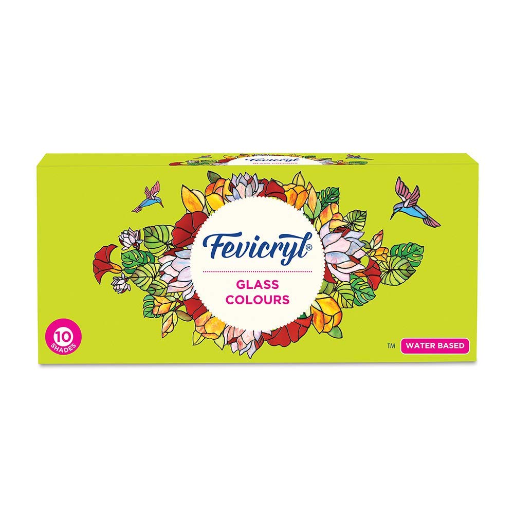 Pidilite Fevicryl Glass Colors 10-Shade Set