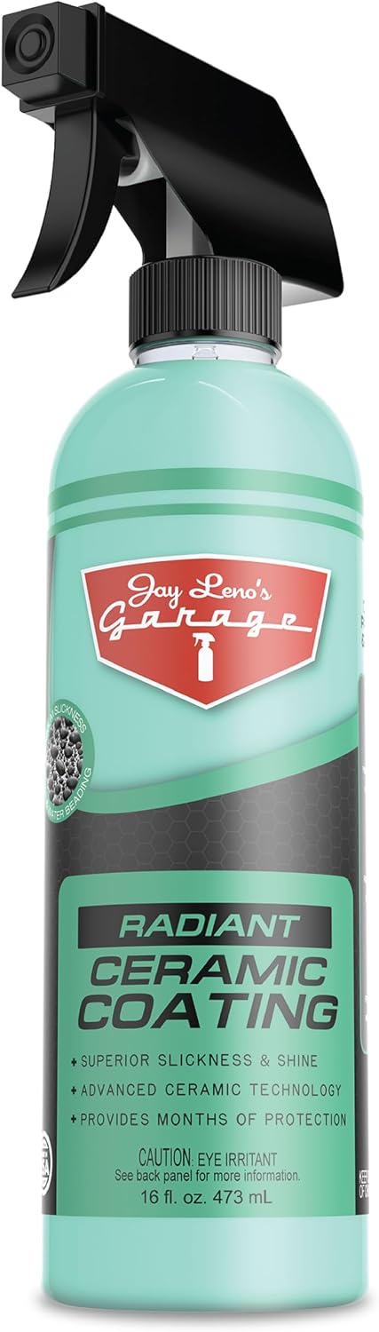Jay Leno's Garage Radiant Ceramic Coating Cars and Trucks, Easy-to-Apply Long-Lasting Ceramic Coat Protection, Enhances Shine and Gloss 16oz