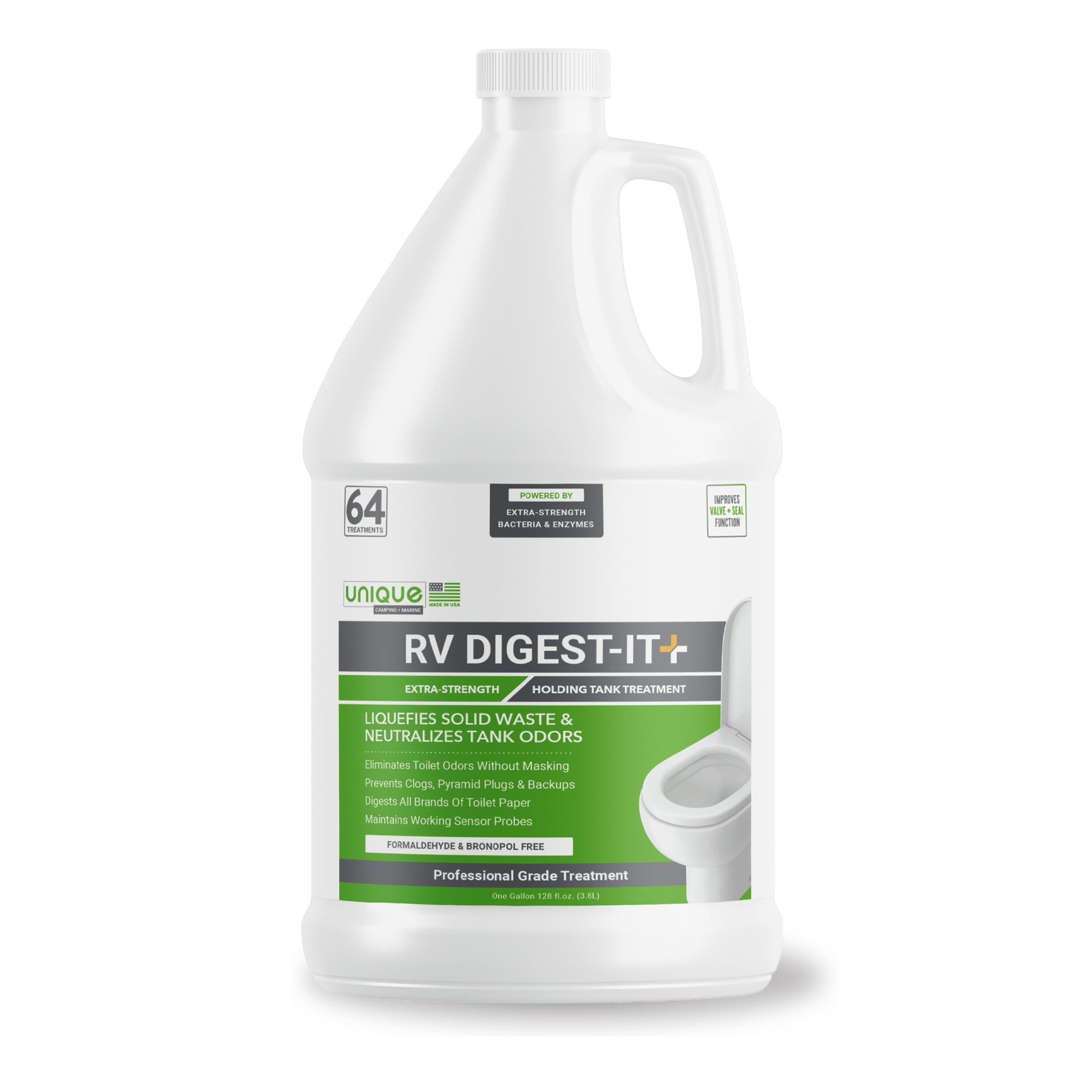 Unique RV Digest-It+ Extra-Strength Toilet Treatment 128oz