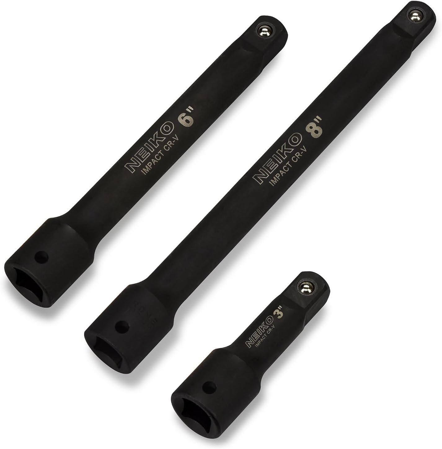 NEIKO 1/2 Inch Drive Impact Extension Bars 3-Piece