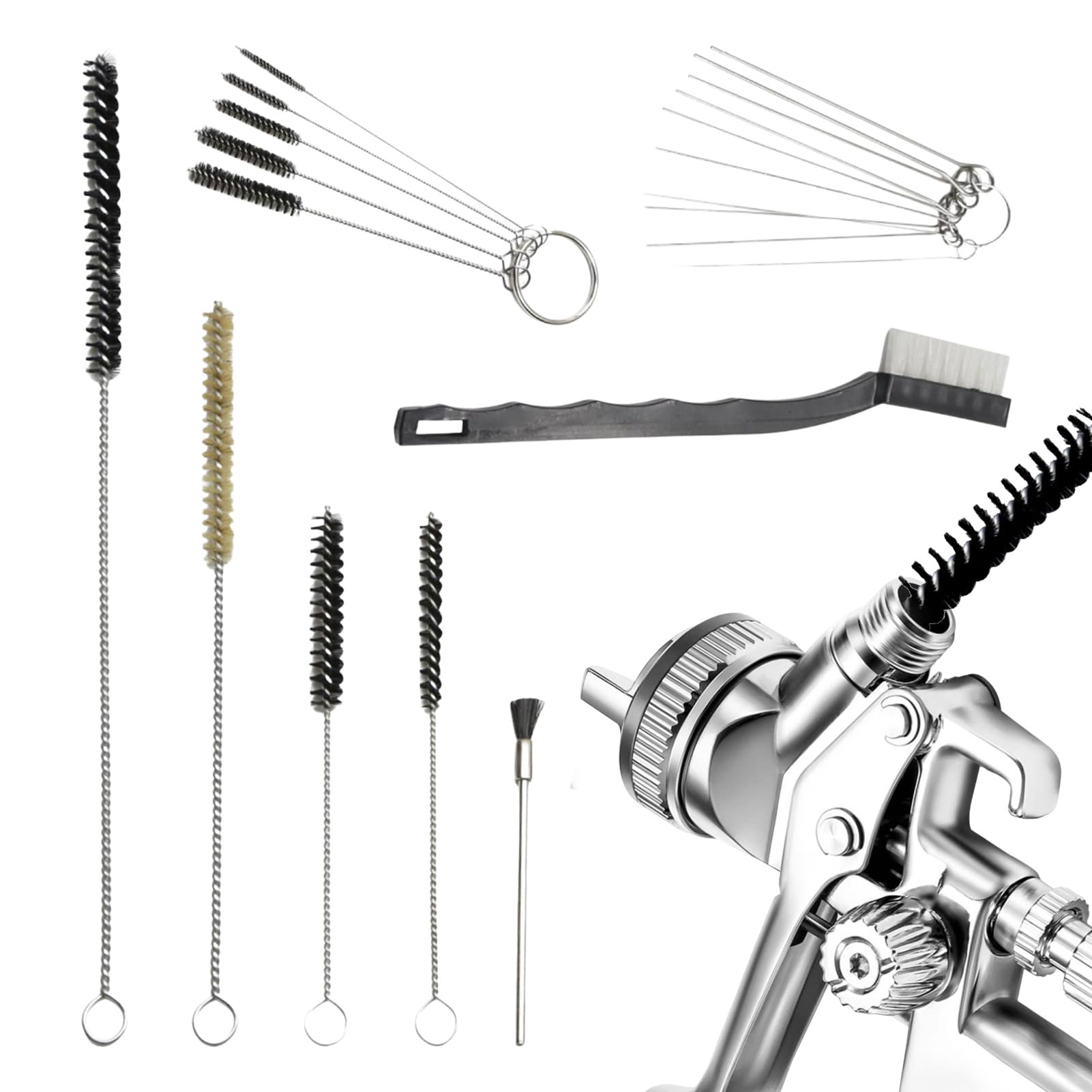21-Pc Spray Gun Cleaning Kit with Brushes