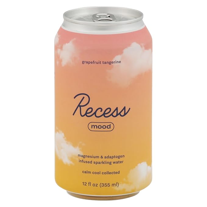 Recess, Grapefruit Tangerine Sparkling Water, 12 Fl Oz