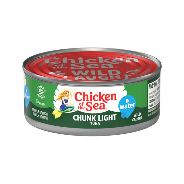 Chicken of the Sea Chunk Light Tuna in Water, Wild Caught Tuna, 5-Ounce Can