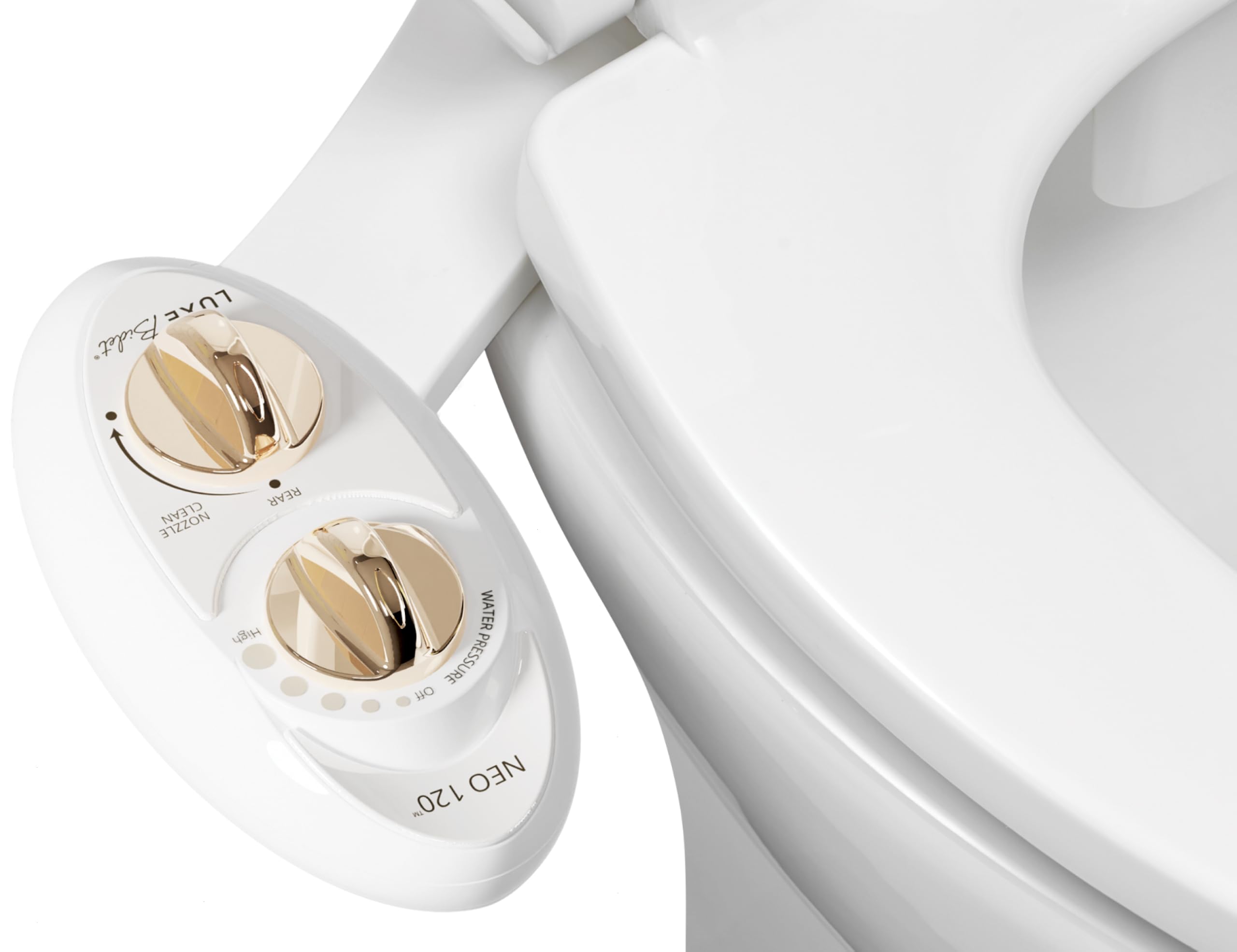LUXE NEO 120 Single Nozzle Bidet Attachment Gold