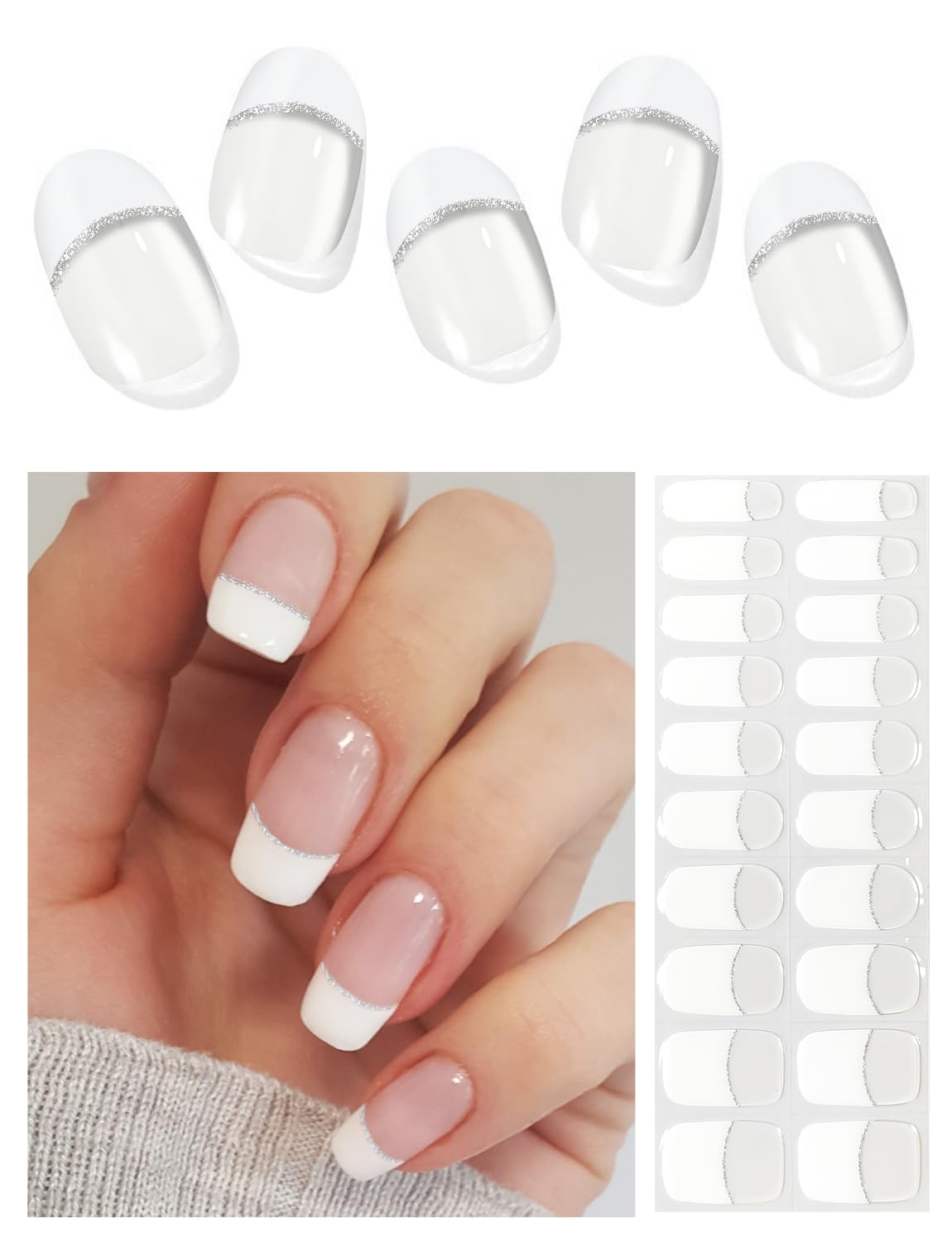 AutyaMee Semi-Cured Gel Nail Strips 20 Pieces