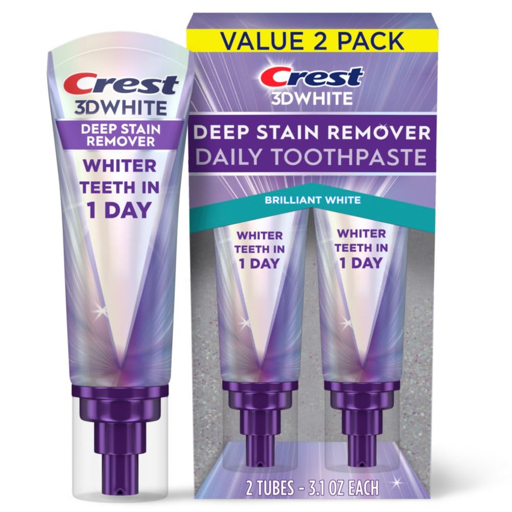 Crest 3DWhite Brilliance Deep Stain Remover Toothpaste 2 Pack