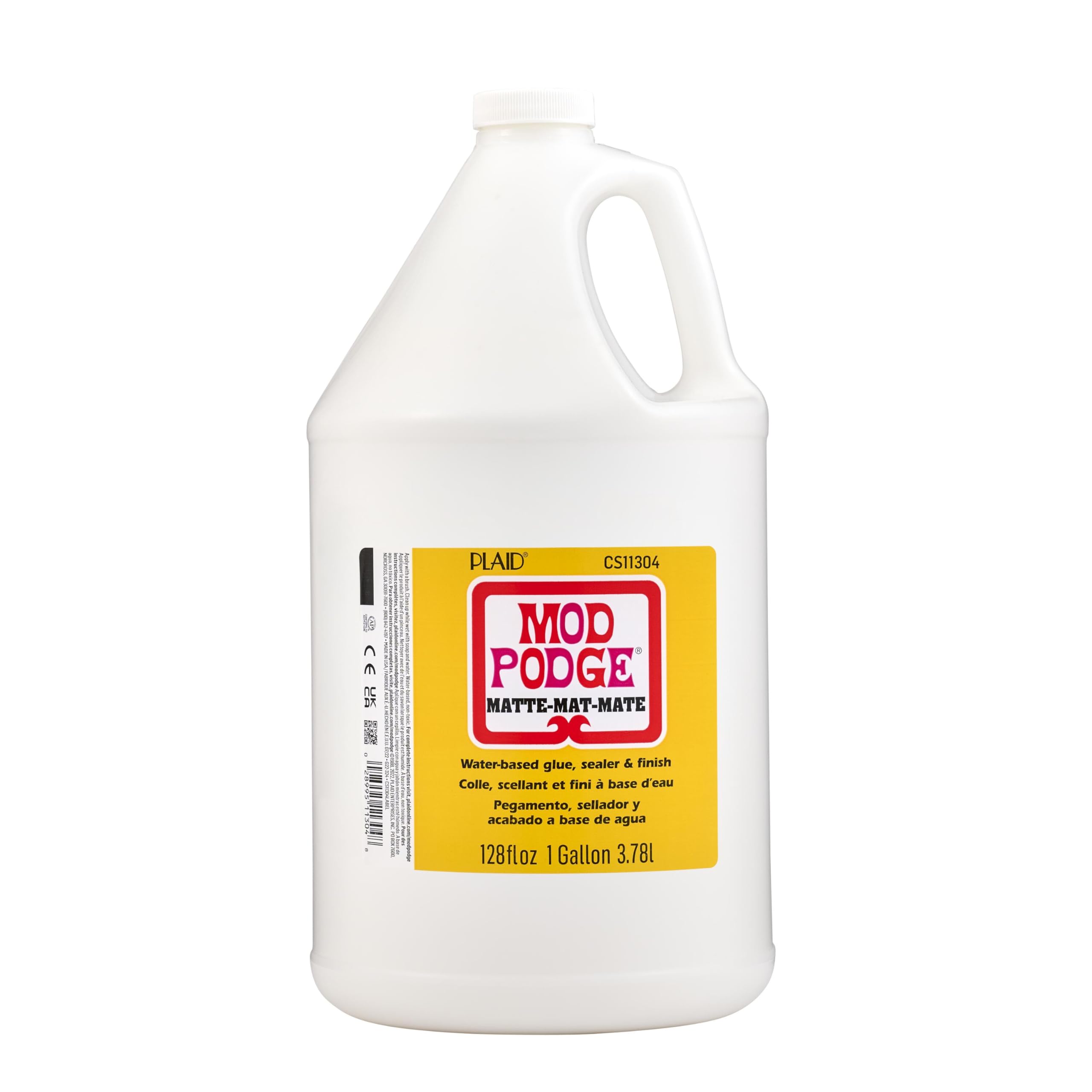 Mod Podge CS11304 Waterbase Sealer, Glue and Finish, 128 oz, Matte