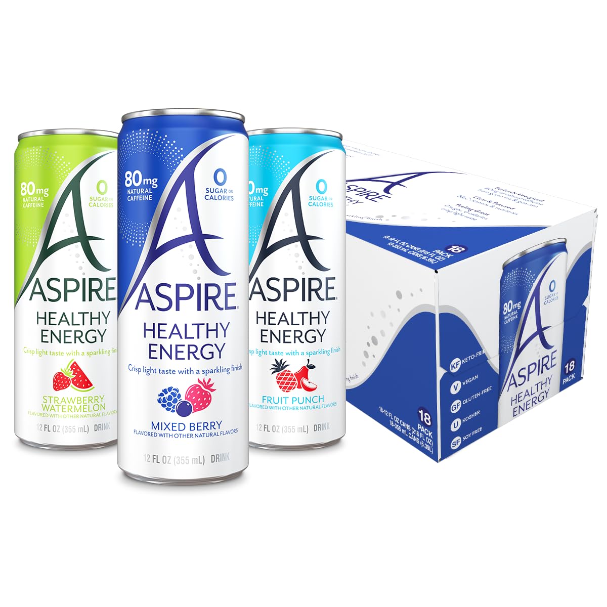 Aspire Fan's Choice Healthy Energy Variety 18 Pack