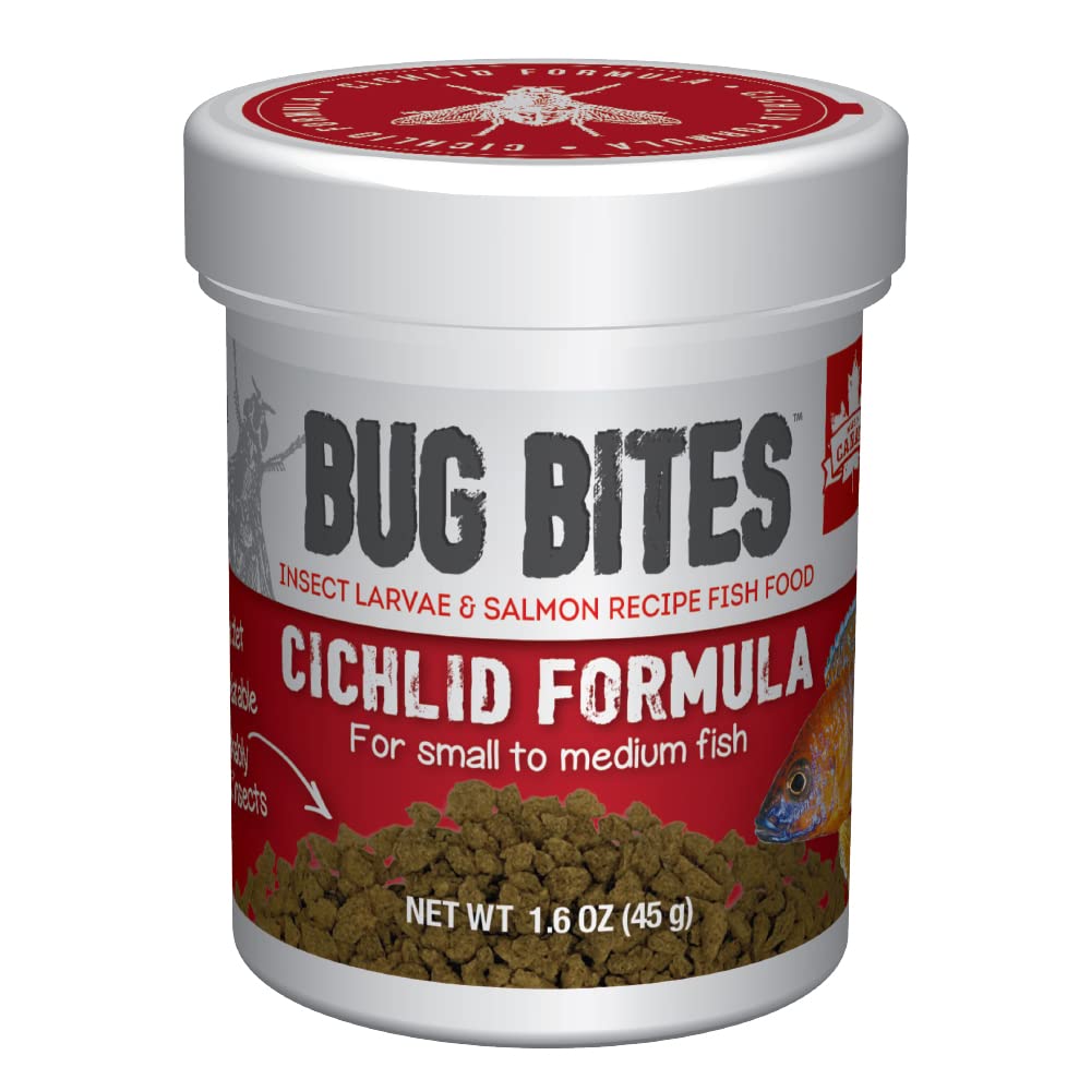 Fluval Bug Bites Cichlid Granules Small Medium Fish 1.59oz