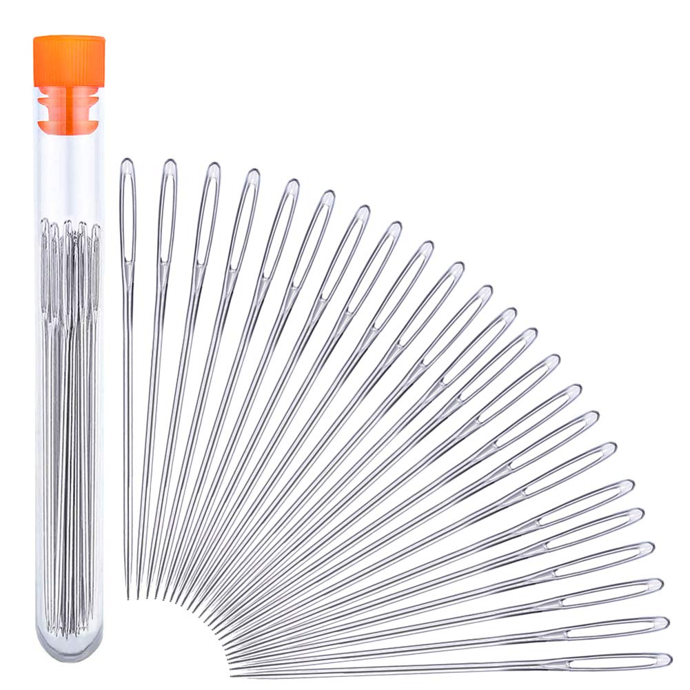 23-Pc Large Eye Leather Sewing Needles Set