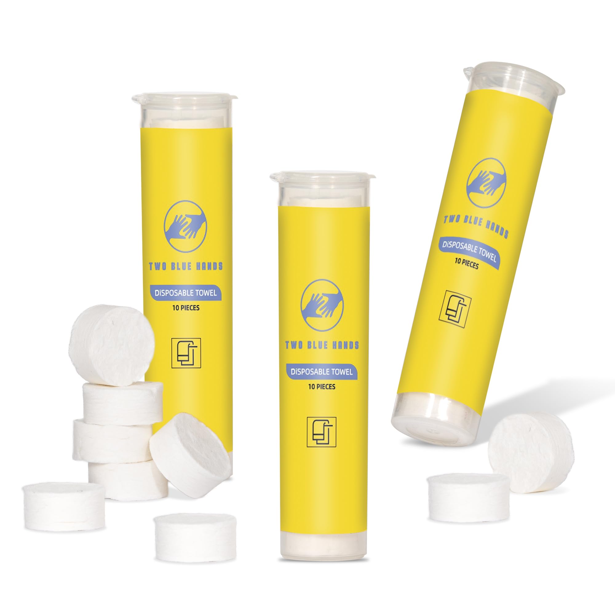 Compressed Face Towels Disposable Cotton 10-Pack