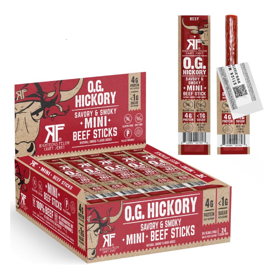 Righteous Felon OG Hickory Jerky Minis 24-Count
