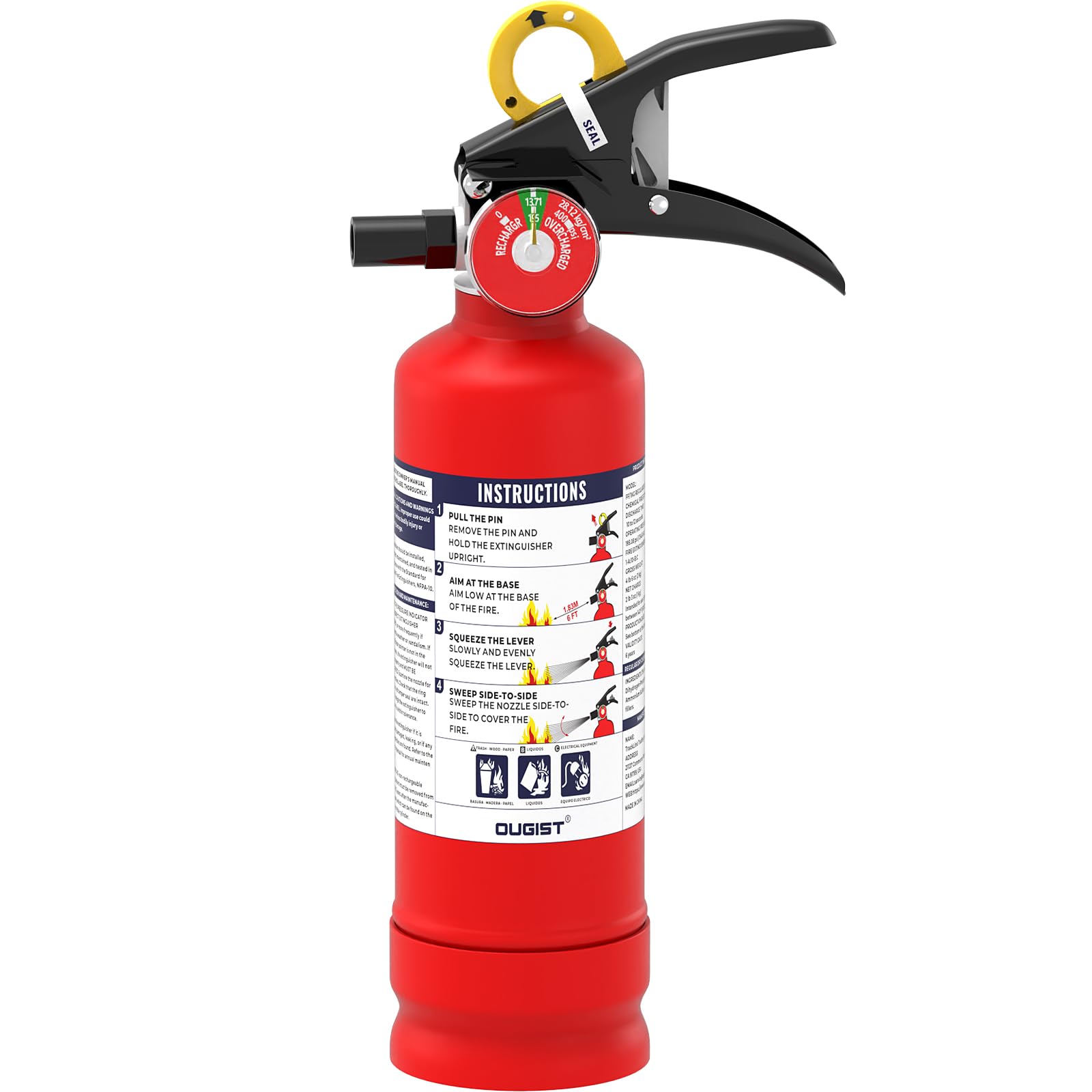 Ougist ABC Fire Extinguisher Home Vehicle 2.5lb