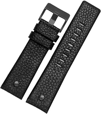 Black Leather Watchband