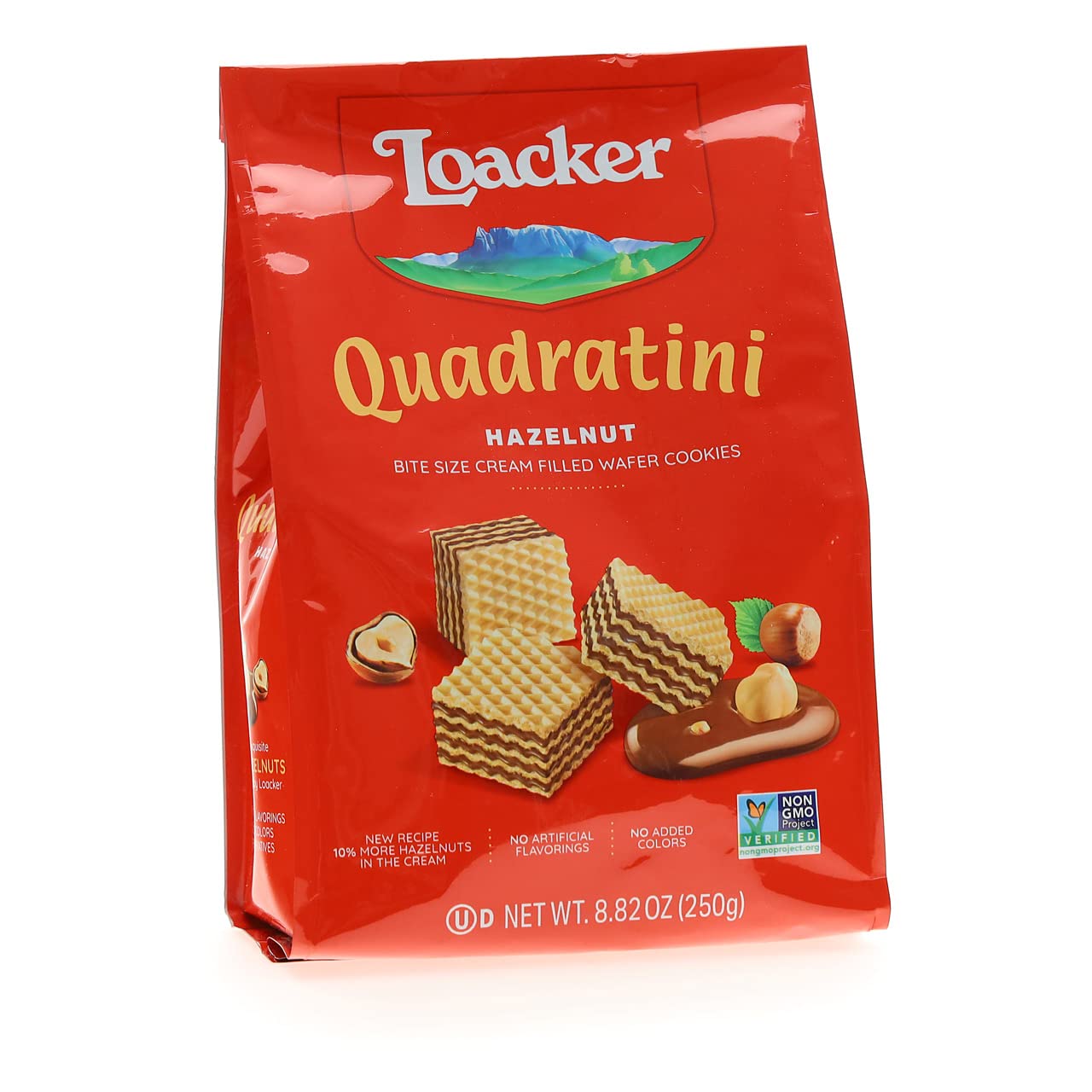 Loacker Quadratini Hazelnut Wafer Cookies 8.82oz