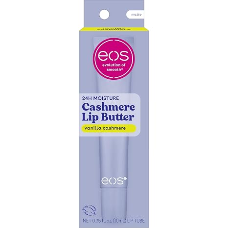 eos Cashmere Lip Butter Vanila Cashmere plumping peptitde + cashemere smooth complex 0.35oz