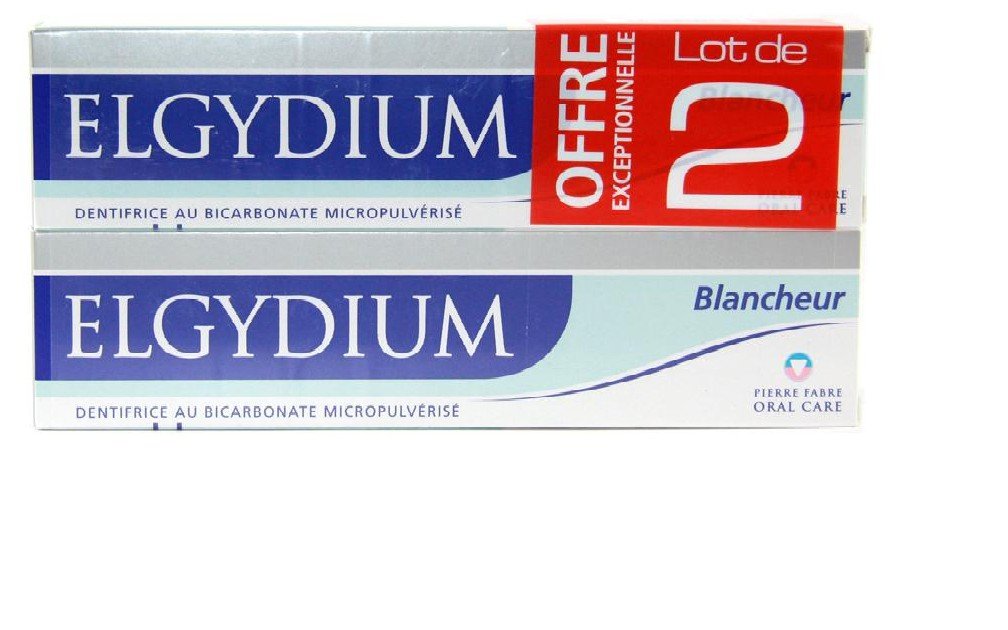 Elgydium Whitening Bicarbonate Toothpaste 2x75ml Lot