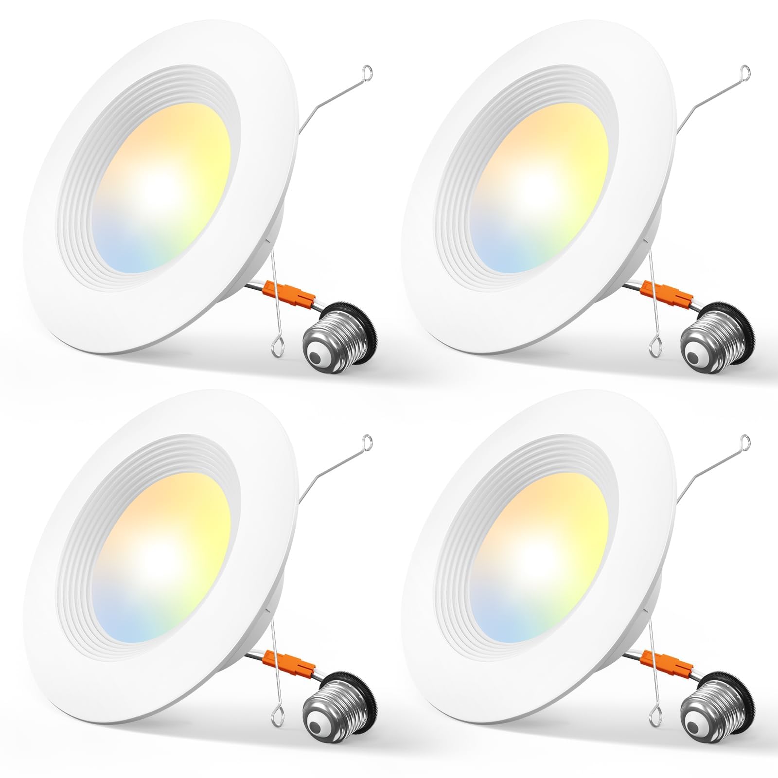 Amico 5/6 Inch 5CCT LED Recessed Lights 4-Pack