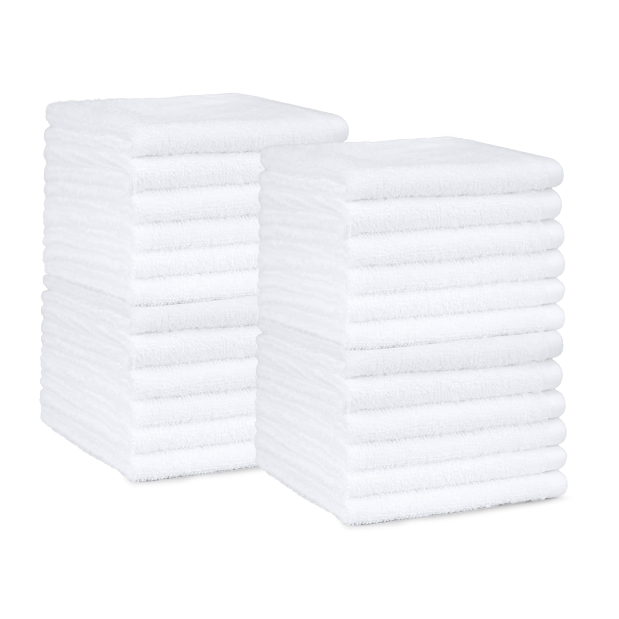 Amazon Basics Cotton Washcloths White 12x12 60-Pack