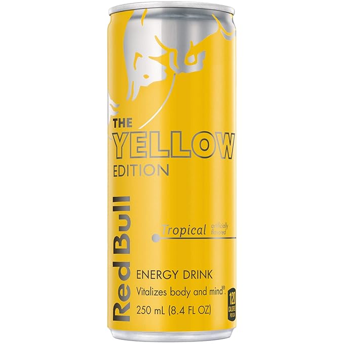 Red Bull Yellow Edition Energy Drink, Tropical, 8.4 Fluid Ounce