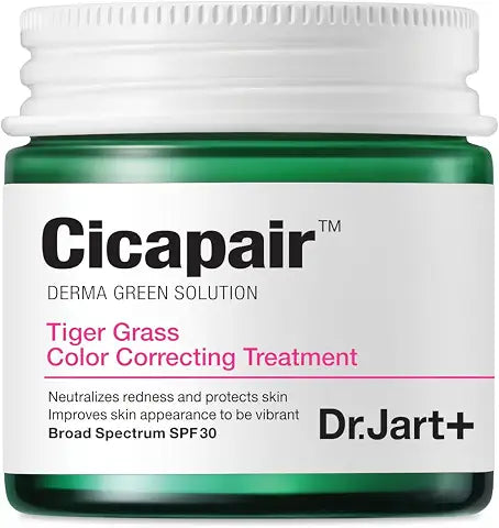 Dr. Jart+ Cicapair Derma Green Solution Tiger Grass Color Correcting Treatment Broad Spectrum SPF 30 Sunscreen 0.50oz
