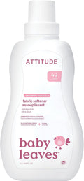 ATTITUDE Baby Fabric Softener, Plant and Mineral-Based Ingredients, HE Compatible, Vegan and Cruelty-free Laundry and Household Products, Unscented, 40 Loads, 33.8 Fl Oz