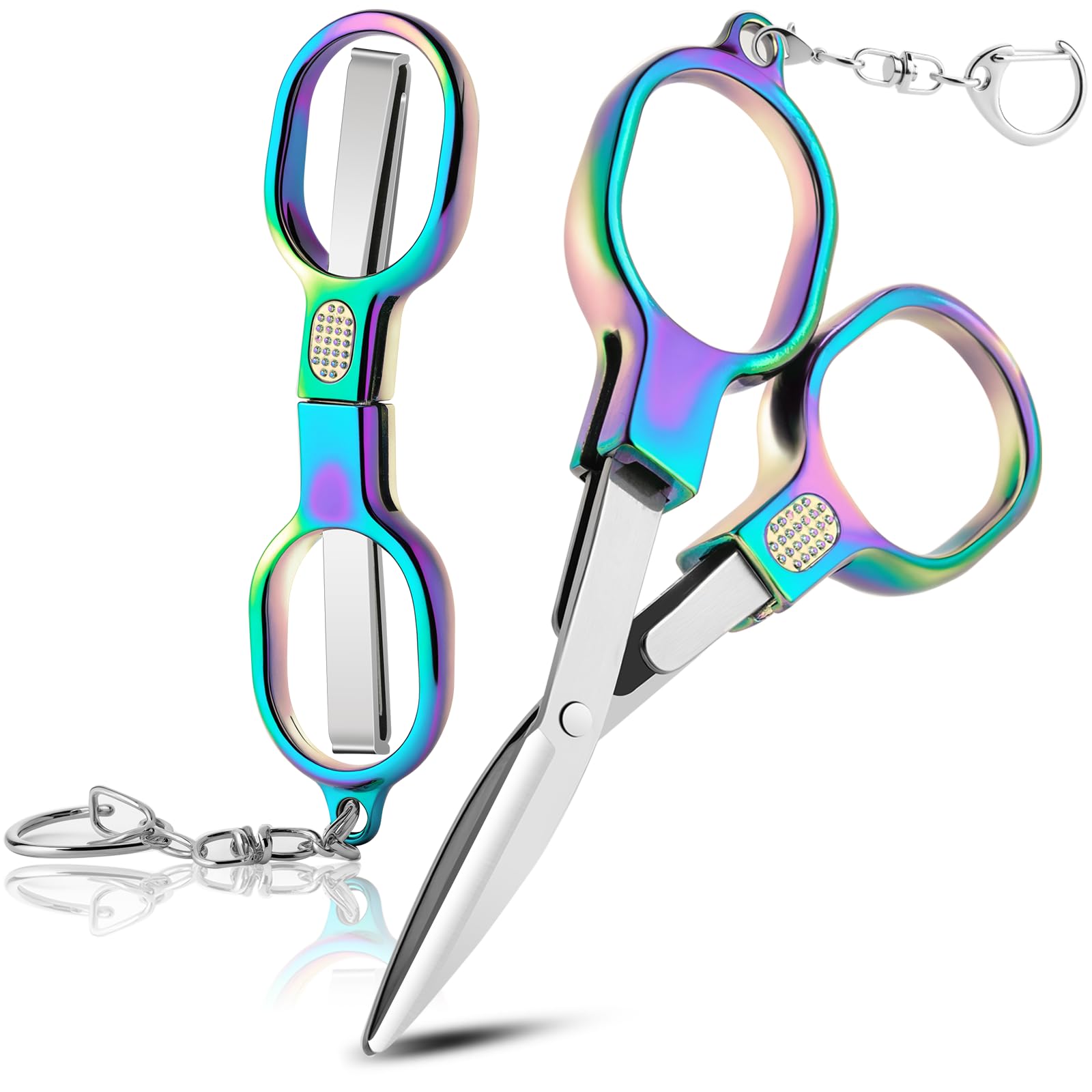 2-Pack Folding Stainless Steel Mini Travel Scissors