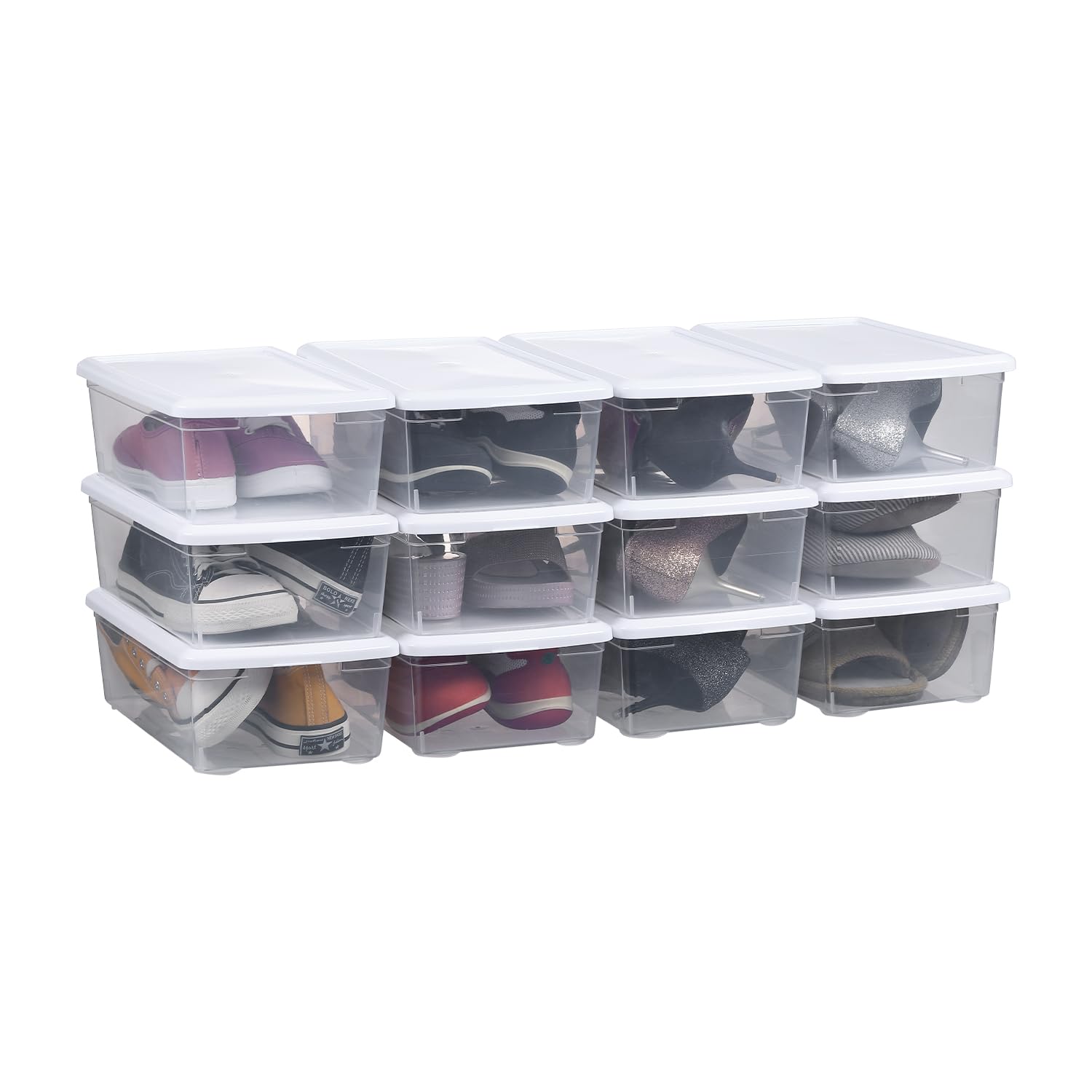 Party Club Clear Stackable Storage Bins 12 Pack