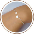 Histock White Gold Cross Bracelet