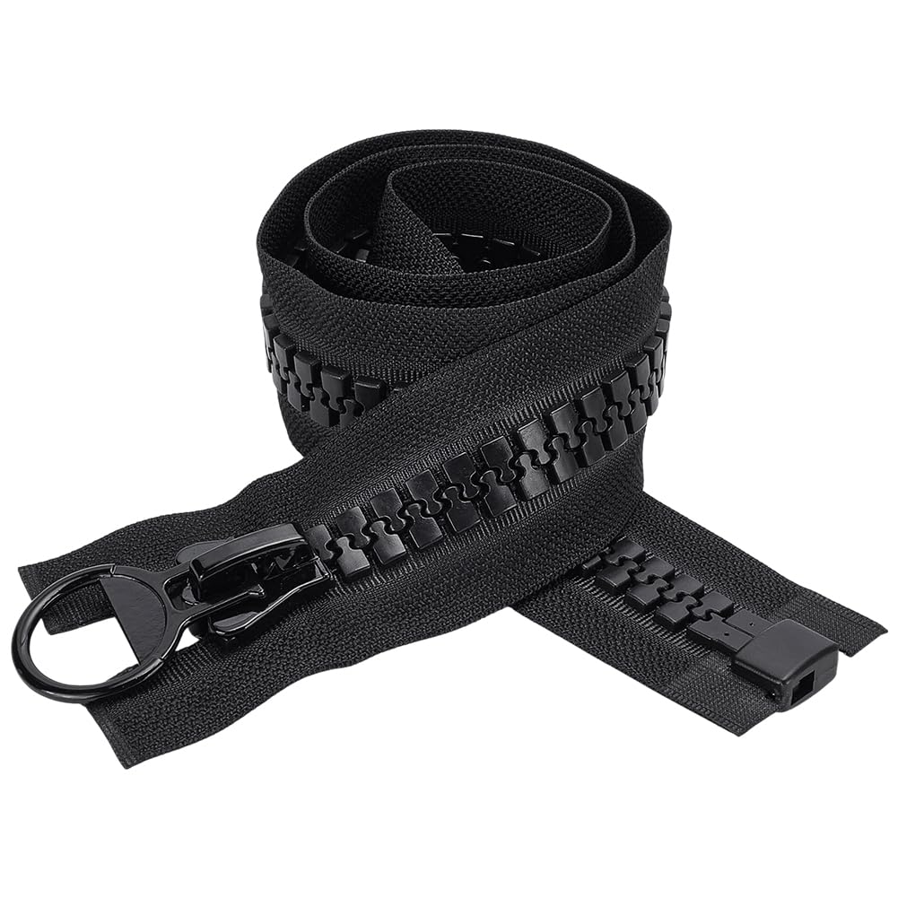 WADORN 80cm Giant Separating Plastic Zipper Black