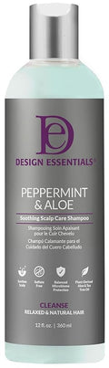 Design Essentials Peppermint & Aloe Therapeutics AntiItch Shampoo Control Scalp Flaking & Itching, 12 Fl Oz