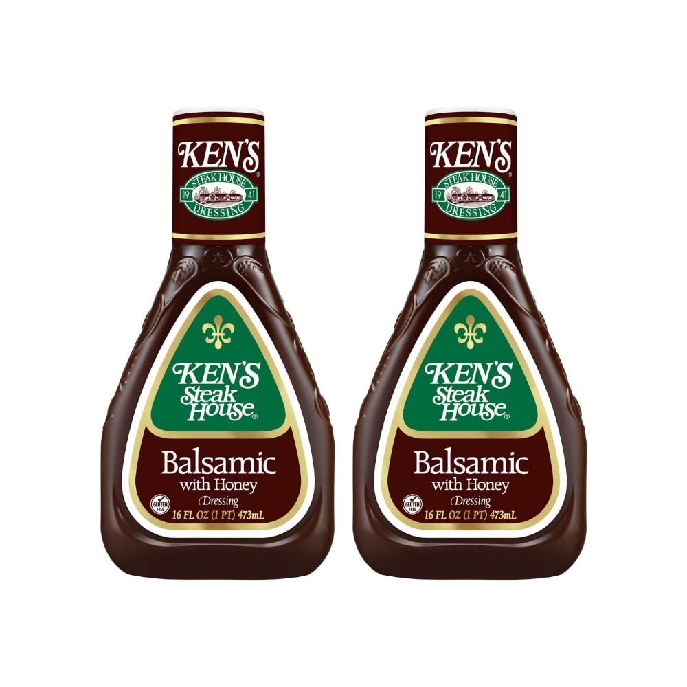 Ken's Steak House Balsamic with Honey Dressing 16 Fl Oz (Pack of 2)