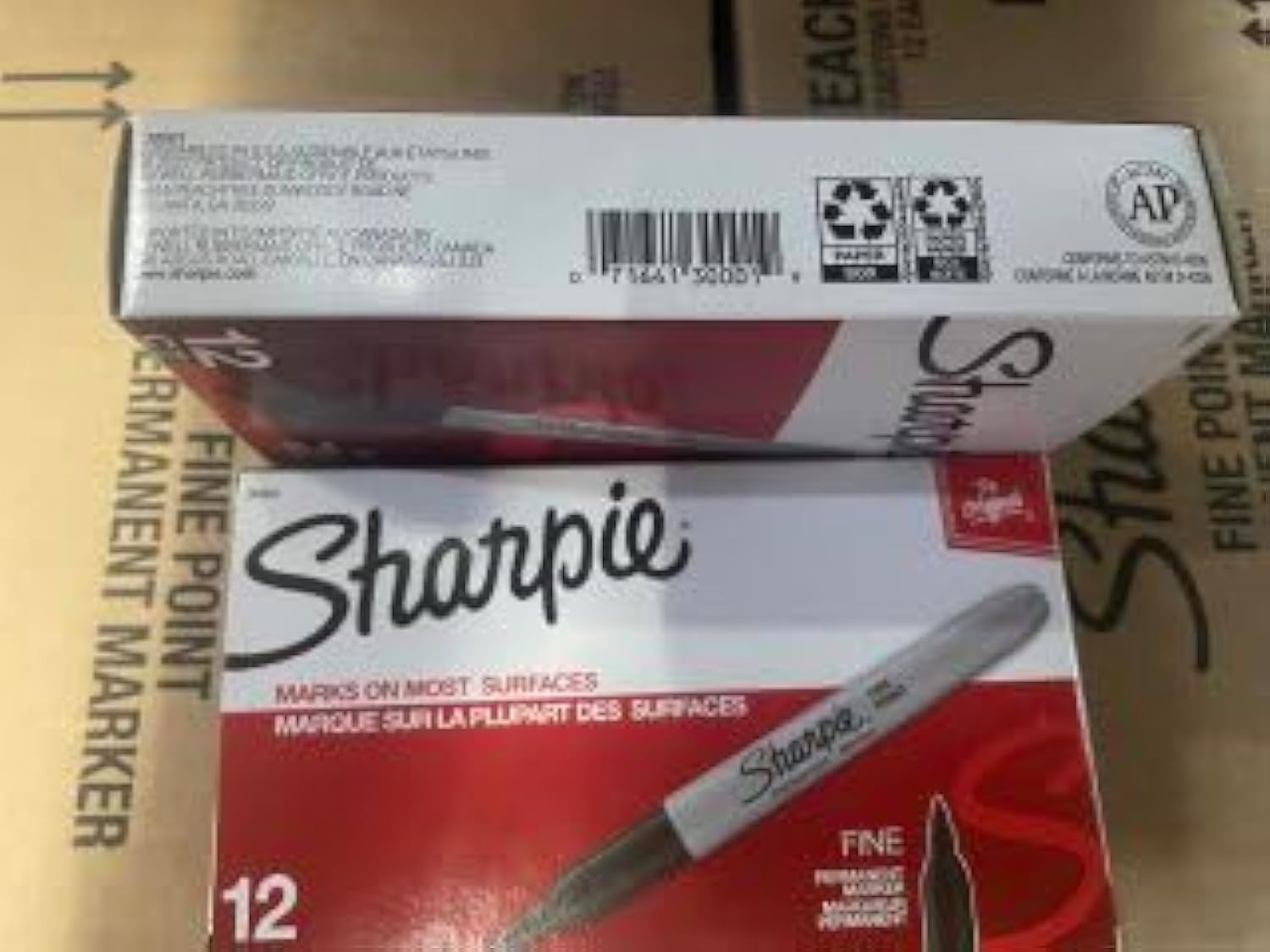 Dean Products Black Permanent Markers Fine 12-Pack