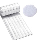 Hompie 400pcs (200 Pair Sets) 15mm Diameter Sticky Back Hook, Self Adhesive Dots Loop Tapes for DIY Crafts Office Classroom (White)