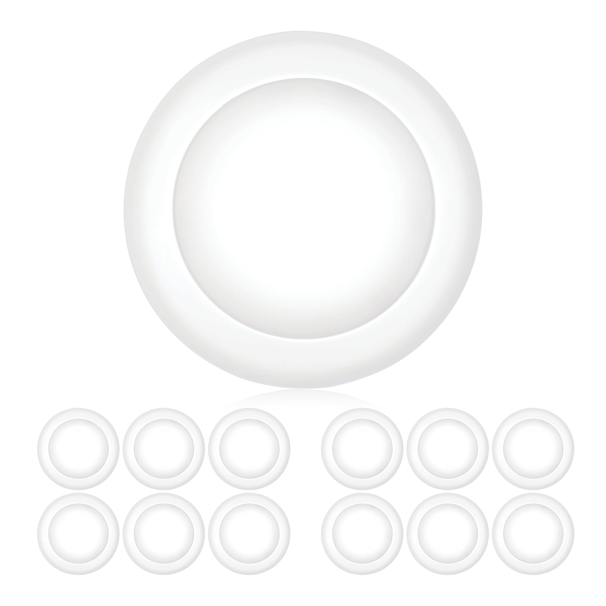 PARMIDA 5/6 Inch Dimmable LED Disk Lights 4000K 12-Pack
