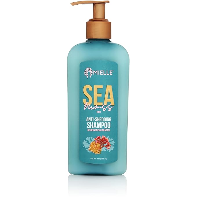 Mielle Organics Sea Moss Anti-Shedding Hair Shampoo - Hydrating Shampoo for Dry Hair - Fortifies Strands for Reduced Shedding - Improves Look and Feel with One Use (8 Oz)