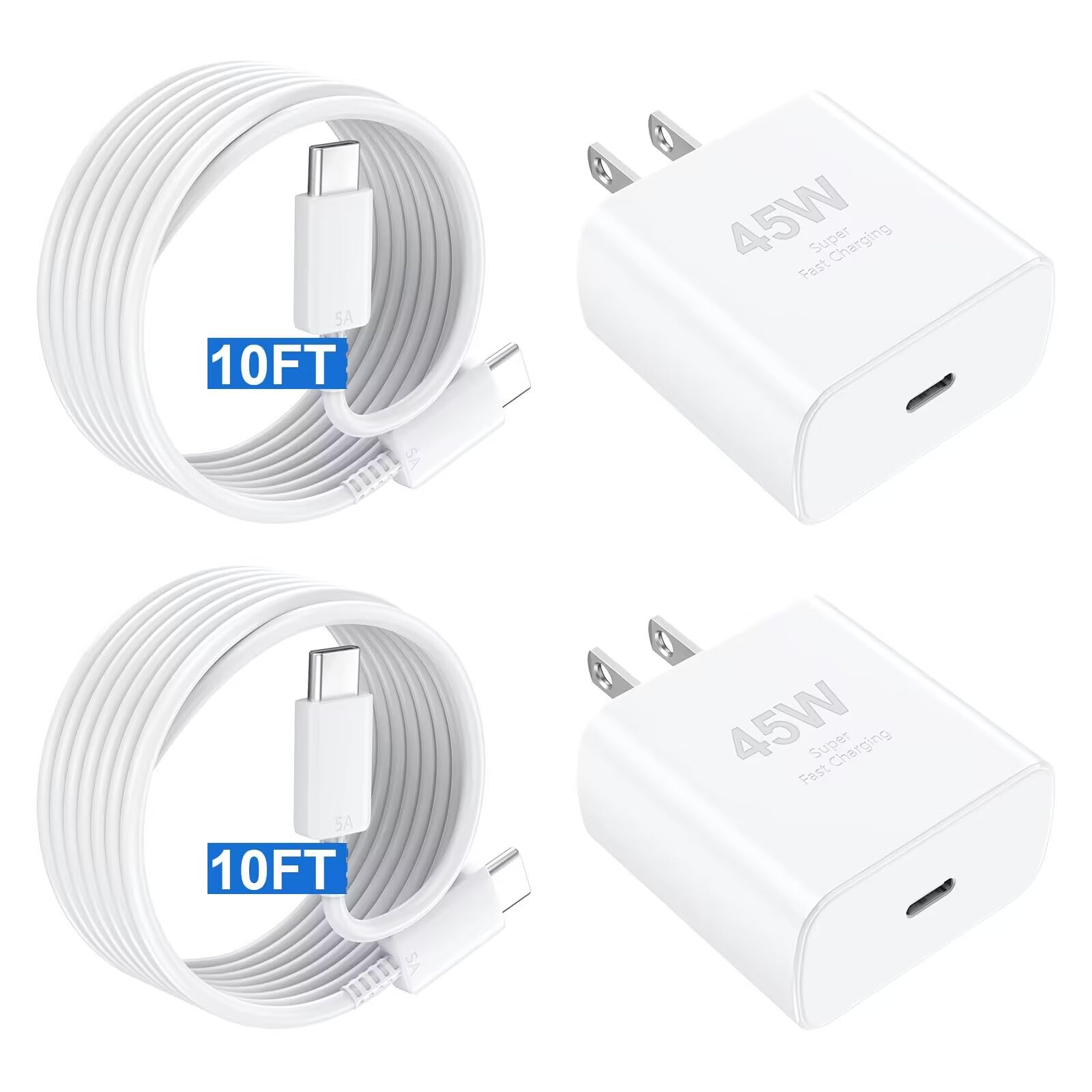 Generic iPhone 17/16 Pro Max 45W USB-C Charger with 10FT Cable